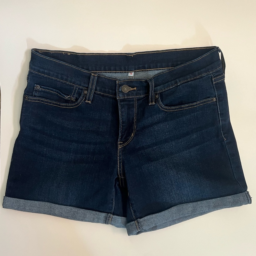 Levi's Dark Blue Jean Shorts